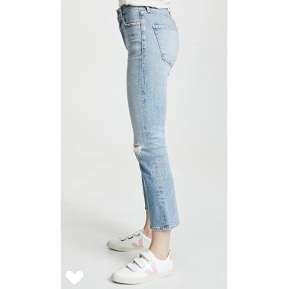 NWT Citizens of Humanity Demy Cropped High Rise Kick Flare Jeans Light Wash - Picture 7 of 15